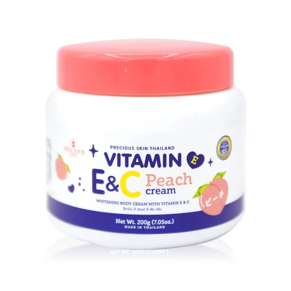 Precious Skin Thailand Body Cream - Vitamin E & C with Peach Extract - Beauty Buddy