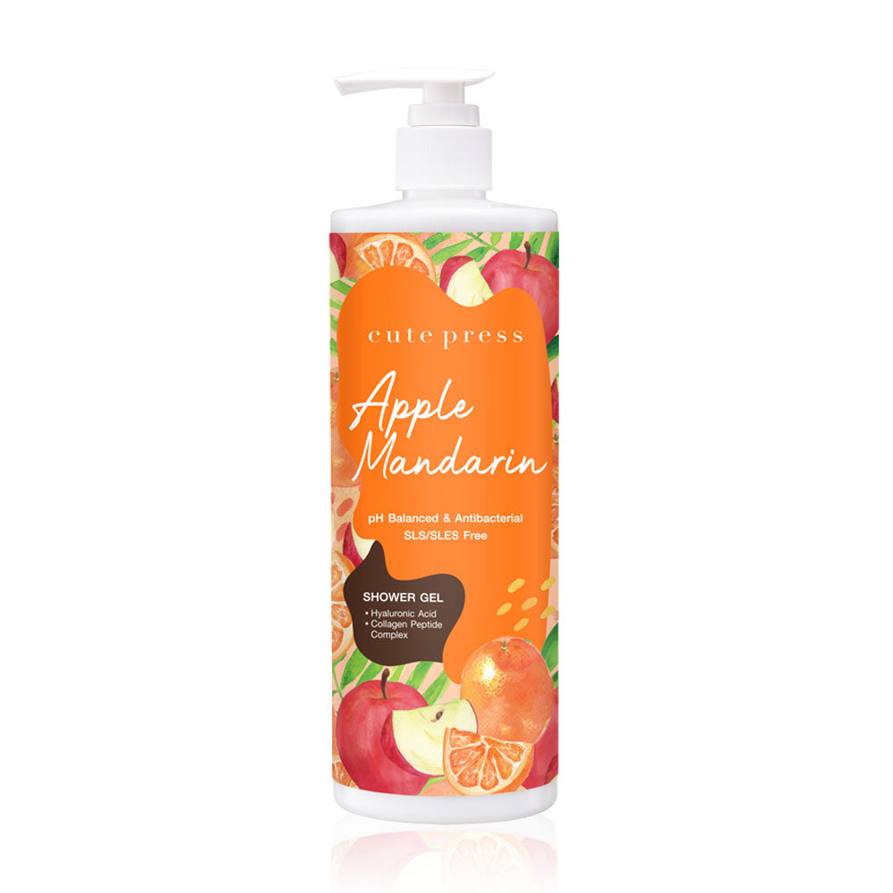 Cute Press Shower Gel - Apple Mandarin pH Balance 490ml - Beauty Buddy