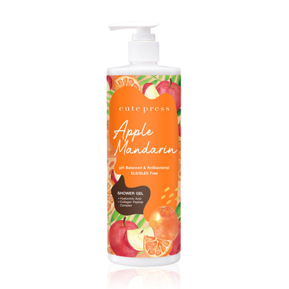 Cute Press Shower Gel - Apple Mandarin pH Balance 490ml - Beauty Buddy