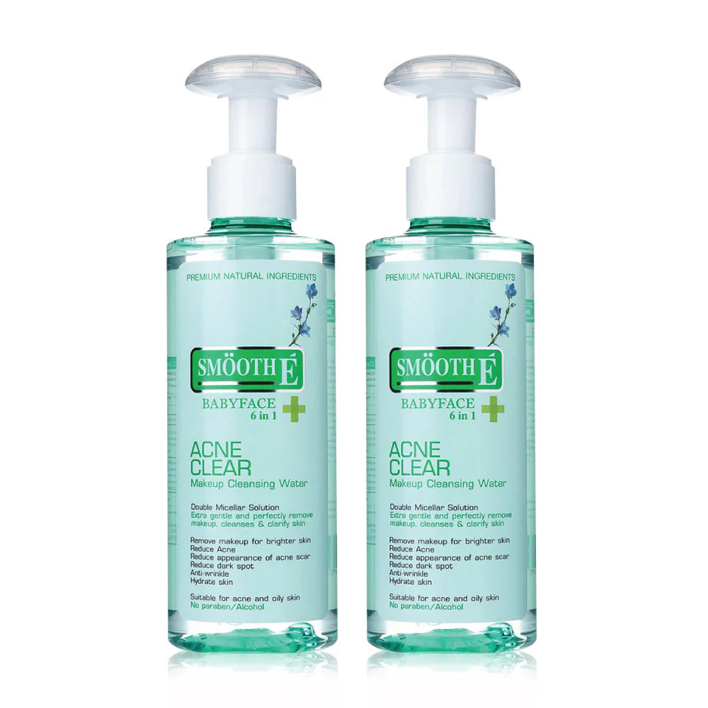 Smooth E Acne Clear Makeup Cleansing Water 200ml x 2pcs