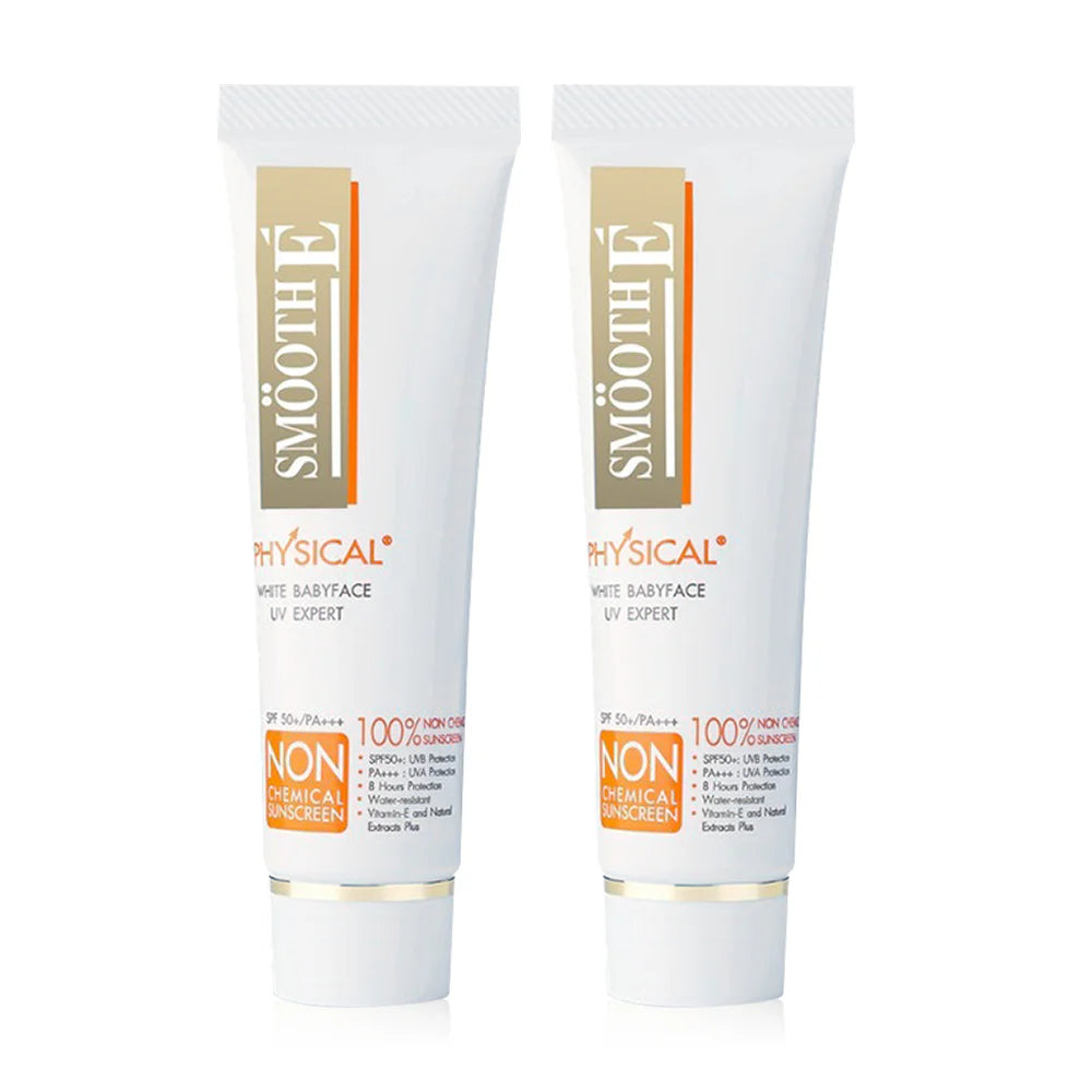 Smooth E Physical White Babyface UV Expert SPF50+/PA+++ Beige 15g x 2pcs