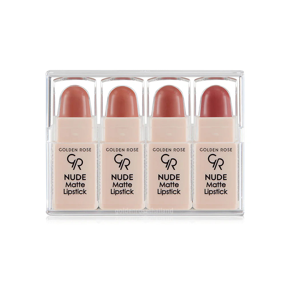 Golden Rose Nude Matte Lipstick Mini Set 4 Mini Lipsticks
