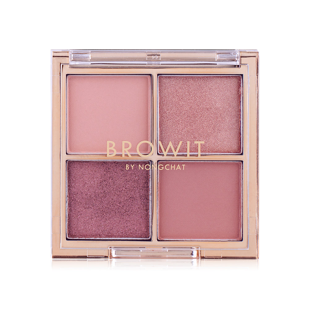 Browit Eyeshadow Palette - Pink Glow with Matte and Shimmer Textures