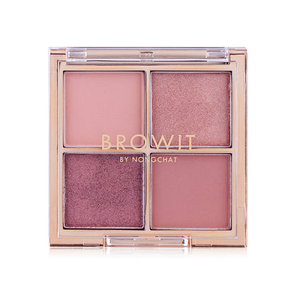 Browit Eyeshadow Palette - Pink Glow with Matte and Shimmer Textures - Beauty Buddy
