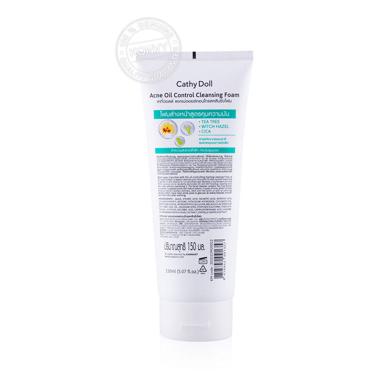 Cathy Doll Cleansing Foam - Acne Oil Control with Tea Tree Extracts - Beauty Buddy