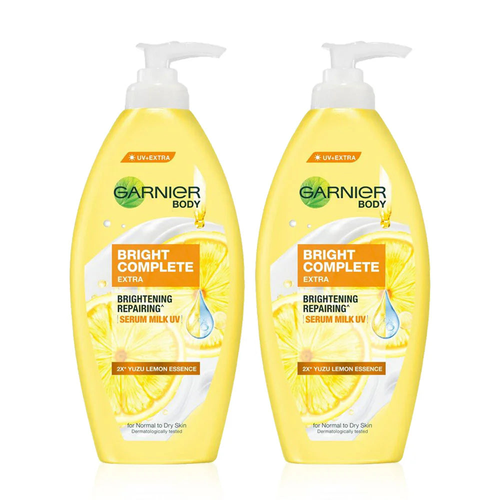 Garnier Bright Complete Extra Serum Milk UV Body Lotion 400ml x 2pcs