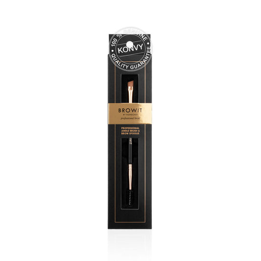 Browit Angle Brush & Spoolie - Professional Eyebrow Styling Tool - Beauty Buddy
