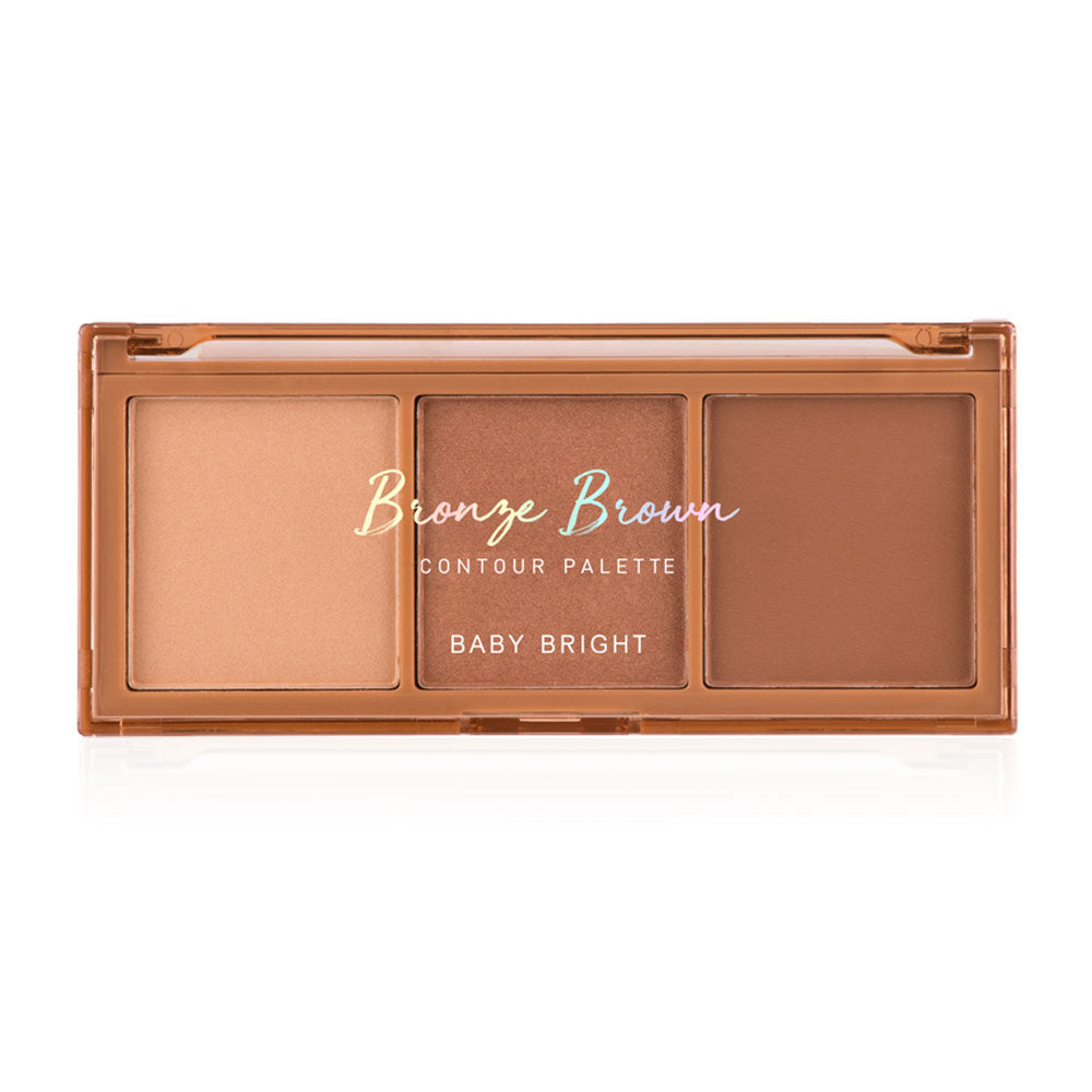 Baby Bright Contour Palette - Bronze Brown with Highlighter and Matte Powder - Beauty Buddy