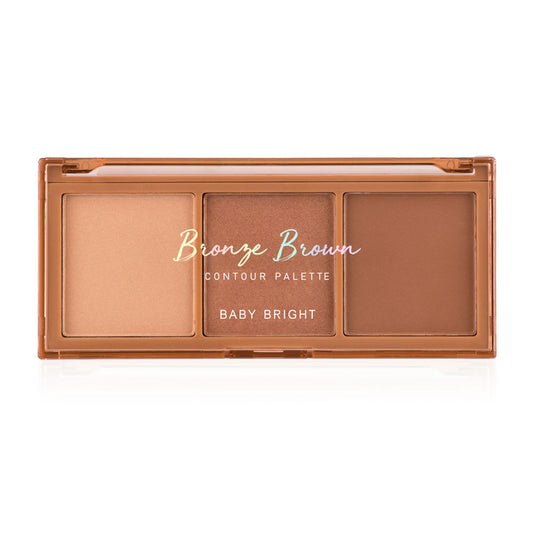 Baby Bright Contour Palette - Bronze Brown with Highlighter and Matte Powder - Beauty Buddy