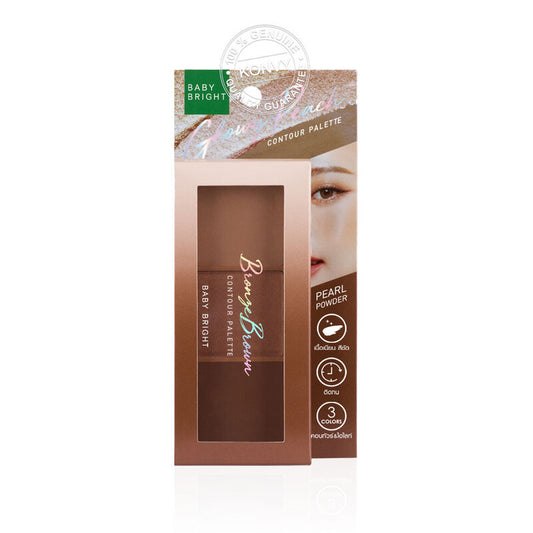 Baby Bright Contour Palette - Bronze Brown with Highlighter and Matte Powder - Beauty Buddy