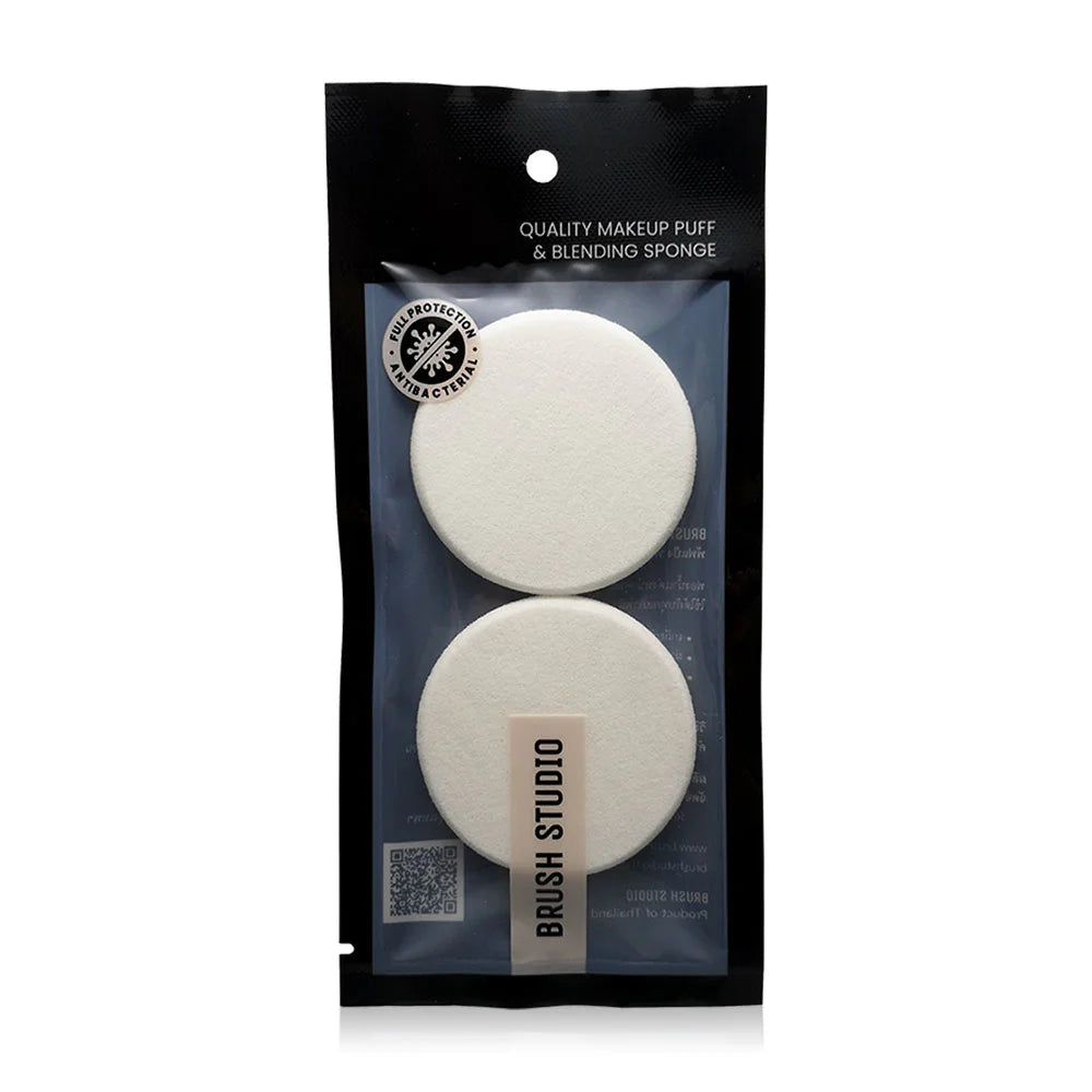 BRUSH STUDIO Powder Puff Round - #White 2pcs