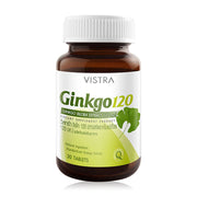 Vistra Ginkgo 120mg 30 Tablets Dietary supplement Ginkgo leaf extract 120 mg