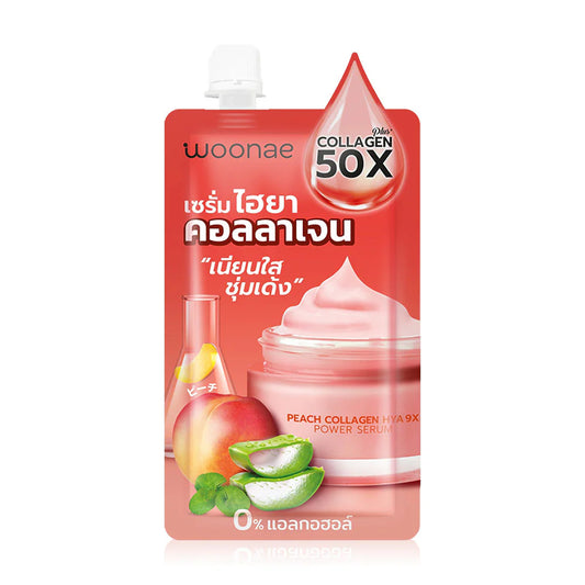 Woonae Peach Collagen Hya 9X Power Serum 50g