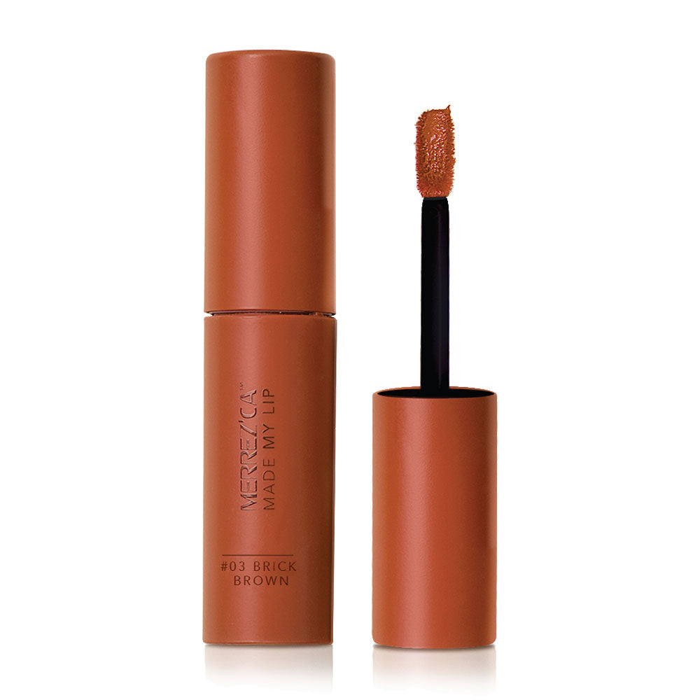 Merrez'ca Lipstick - #03 Brick Brown, Moisturizing & Long-Lasting