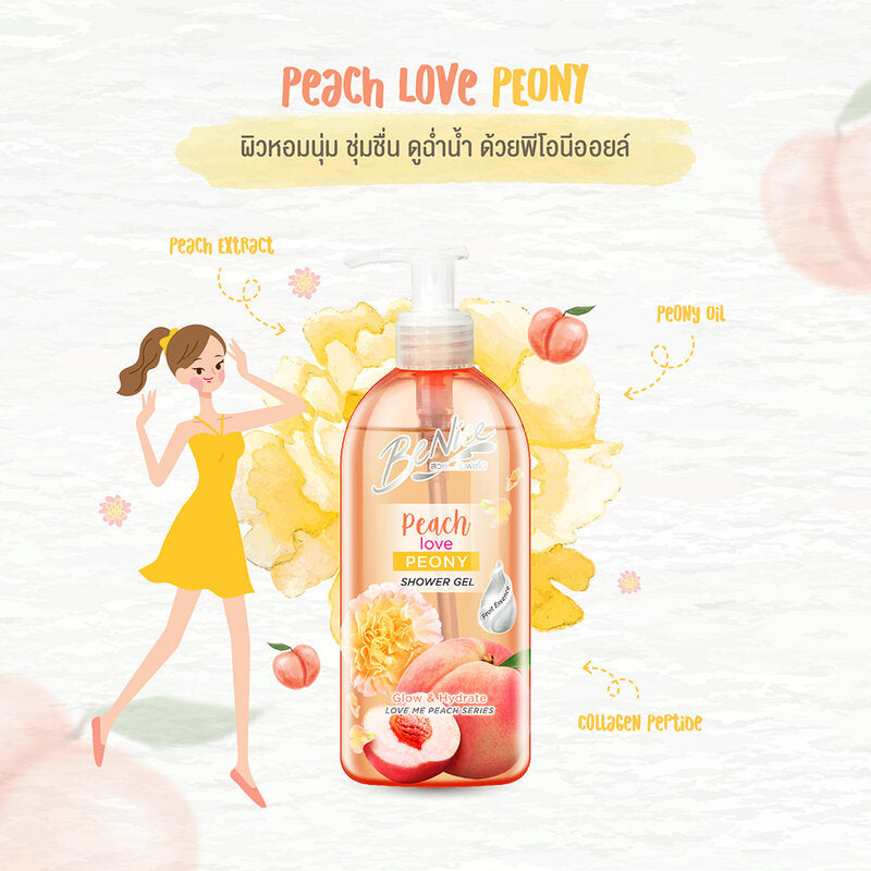 BeNice Love Me Peach Shower Gel Peach Love Peony 450ml