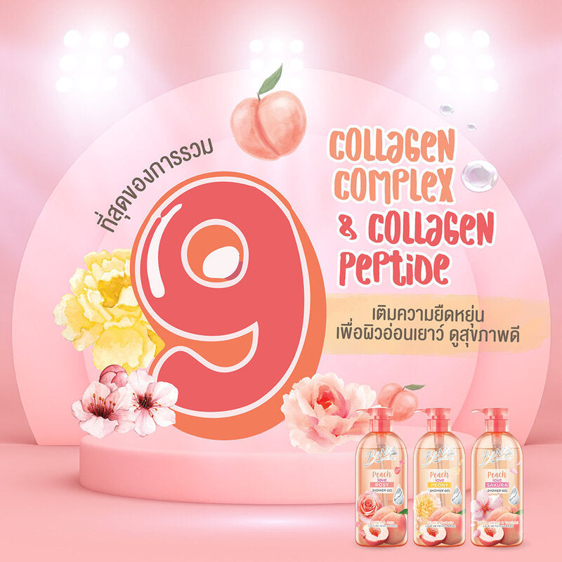 BeNice Love Me Peach Shower Gel Peach Love Peony 450ml