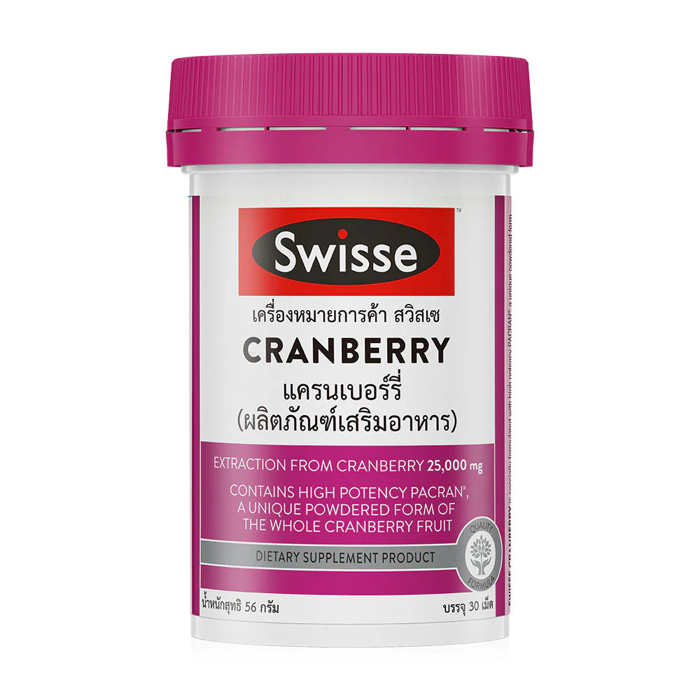 SWISSE UB Cranberry 30 Capsules 25,000 mg/tablet