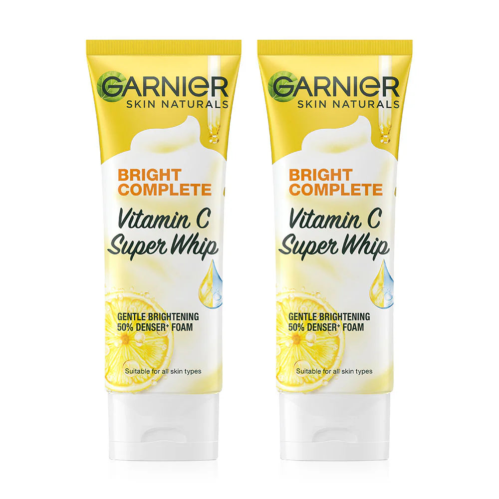 Garnier Bright Complete Vitamin C Super Whip Facial Whip Foam 100ml x 2pcs