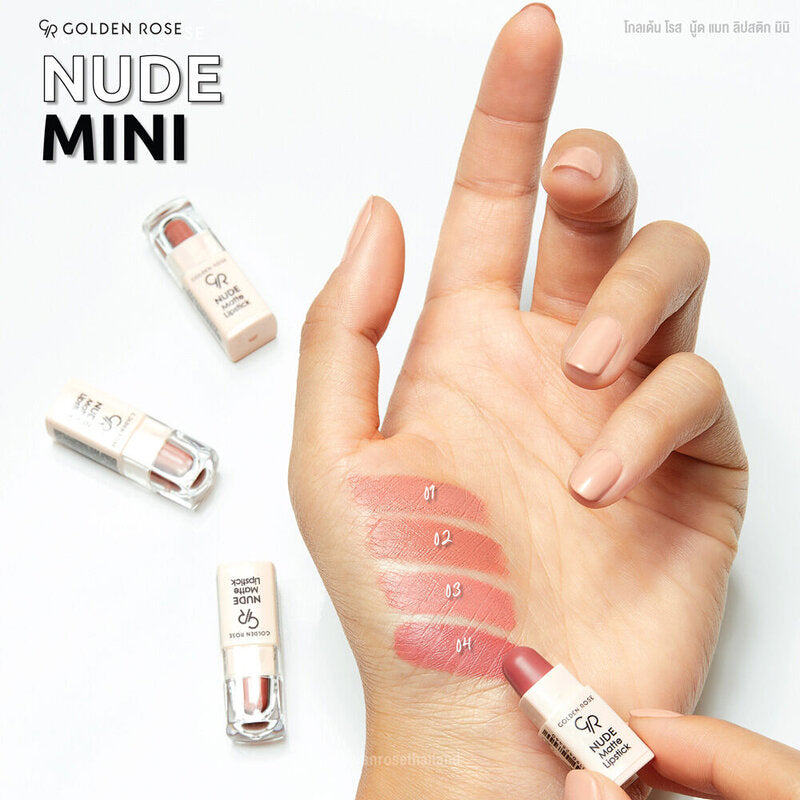 Golden Rose Nude Matte Lipstick Mini Set 4 Mini Lipsticks