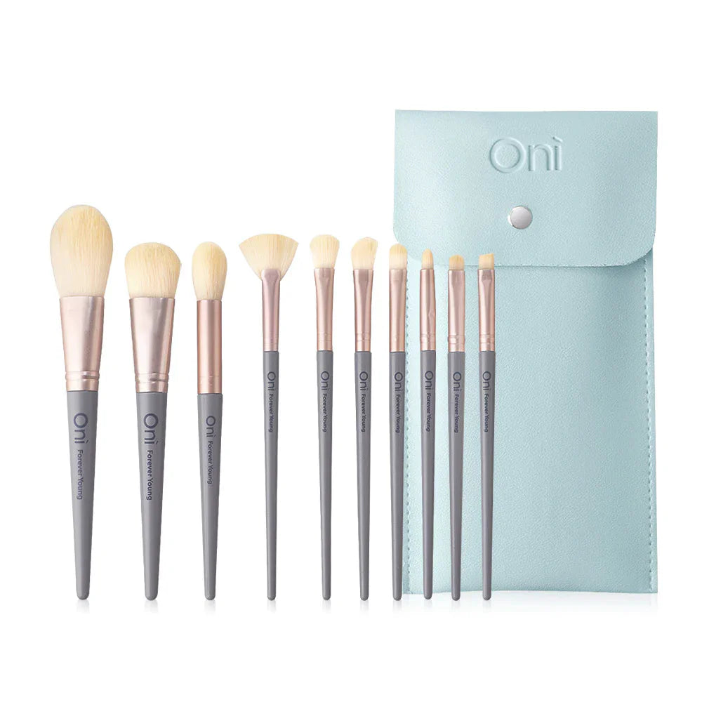 Oni Multi Functional Makeup Brush Set 10pcs - #Sky Blue