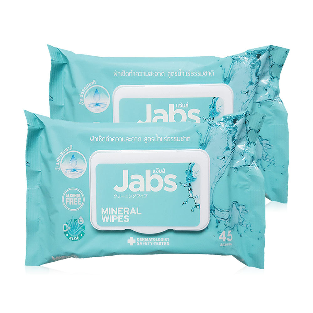 Jabs Mineral Wet Wipes [45 Sheets x 2pcs]