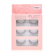 Selected by Prim' 3D Premium Eyelashes 3 Pairs Natural #P-04