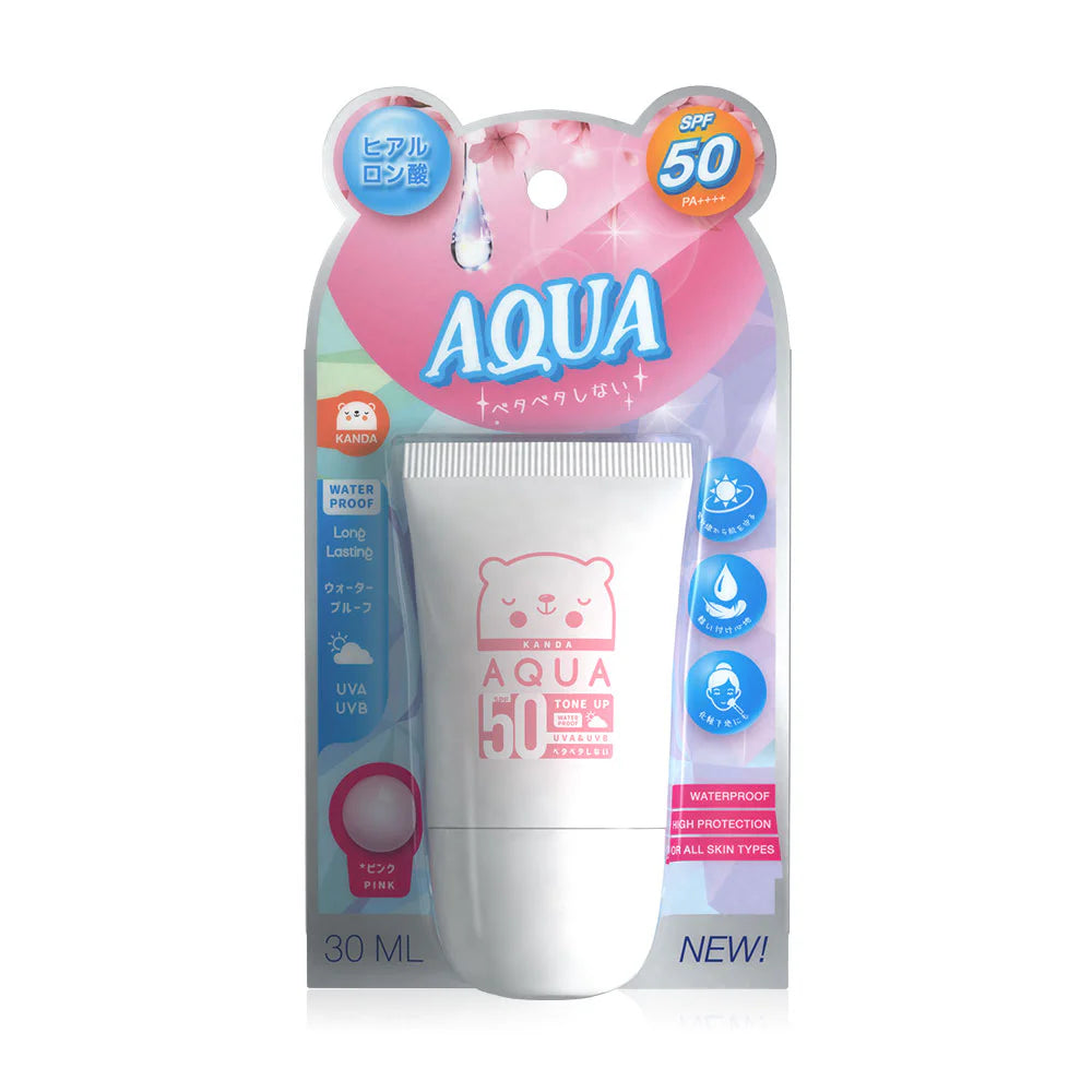 Kanda UV AQUA Sunscreen Pinky Tone Up SPF50/PA+++ 30ml