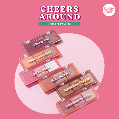 Cathy Doll Eye Palette - Cheers Around Trio in Cherry Bay - Beauty Buddy
