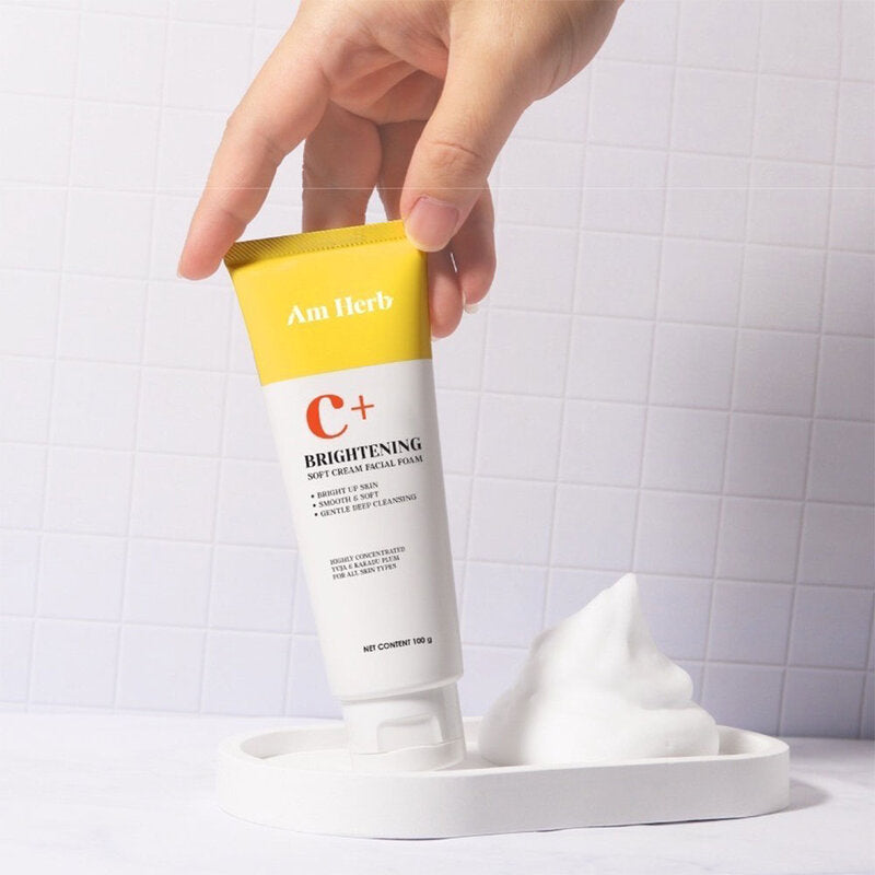 Am Herb Facial Foam - Brightening Soft Cream 100g - Beauty Buddy