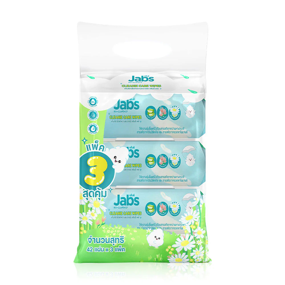 Jabs Cleanie Care Wipes [42 Sheets x 3pcs]