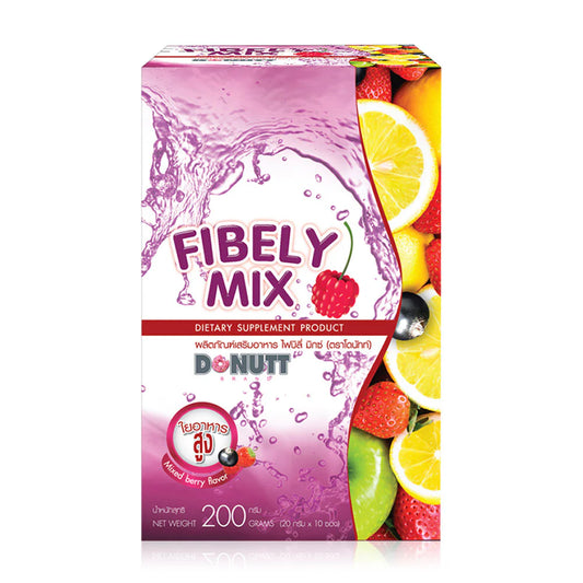 DONUTT Fibely Mix Dietary Supplement 10 Sachets Mixed Berry Flavor