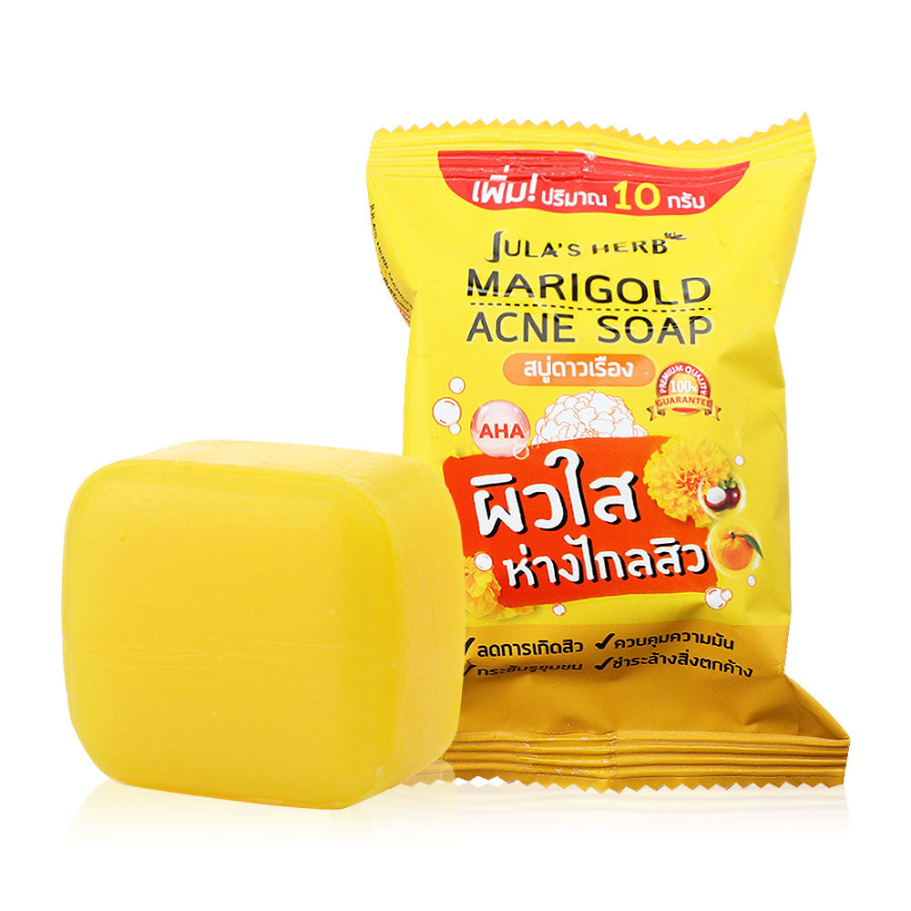 Julas Herb Acne Soap - Marigold & Mangosteen Extracts 70g - Beauty Buddy