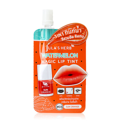 Julas Lip Tint - Watermelon Extract & Vitamin B3, Sun Orange - Beauty Buddy