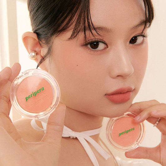 Peripera Blush - Pure Blushed Sunshine Cheek #19 Enjoy Coral - Beauty Buddy
