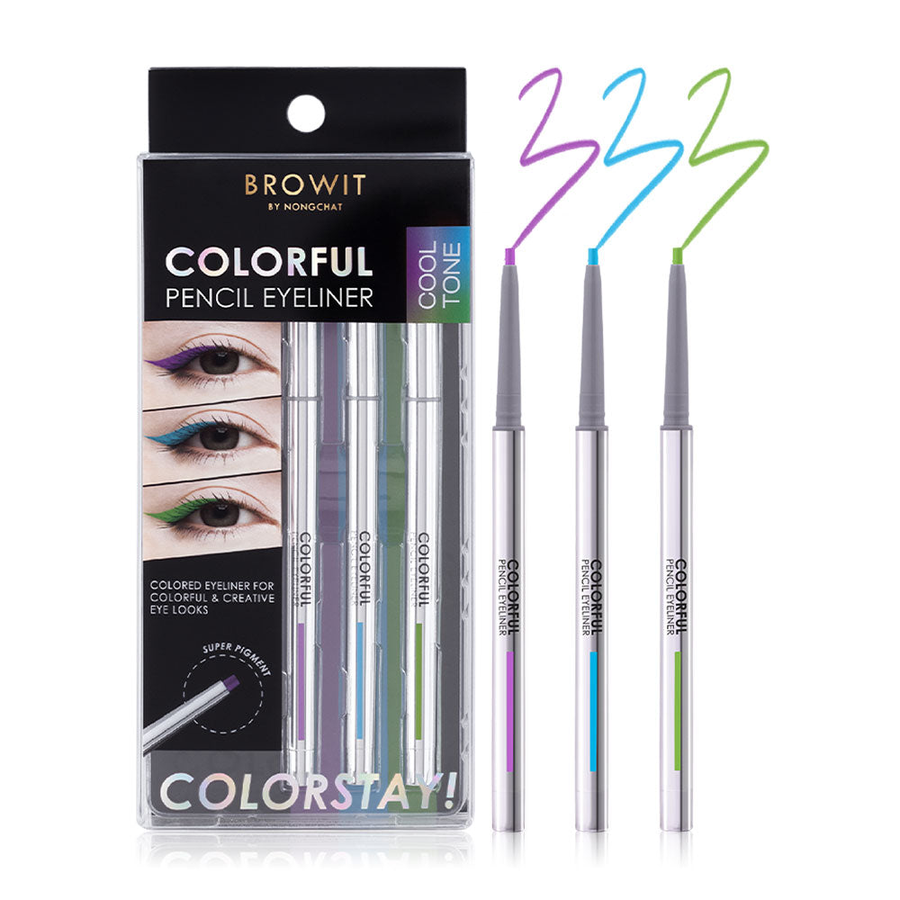 Browit Eyeliner Pencil - Colorful Cool Tone (3pcs)