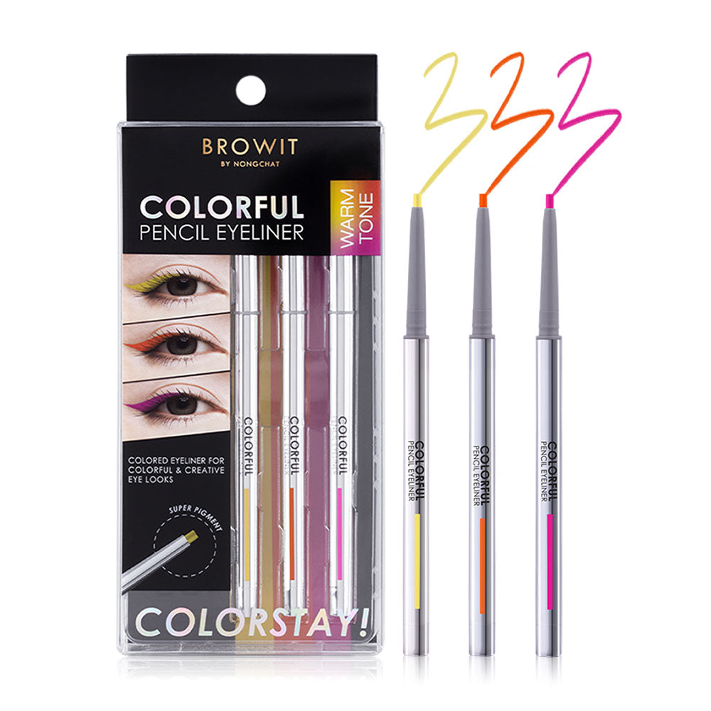 Browit Eyeliner Pencil - Colorful Warm Tone (3pcs)