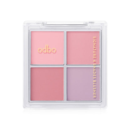 ODBO Blusher Palette - 4 Shades for Natural Finish - Beauty Buddy
