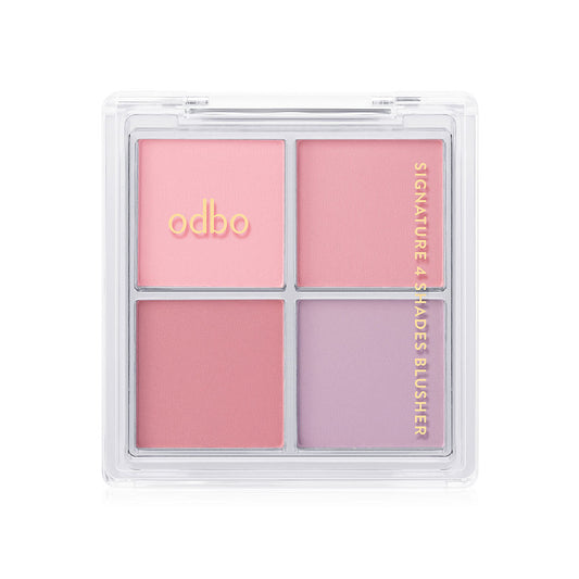 ODBO Blusher Palette - 4 Shades for Natural Finish - Beauty Buddy