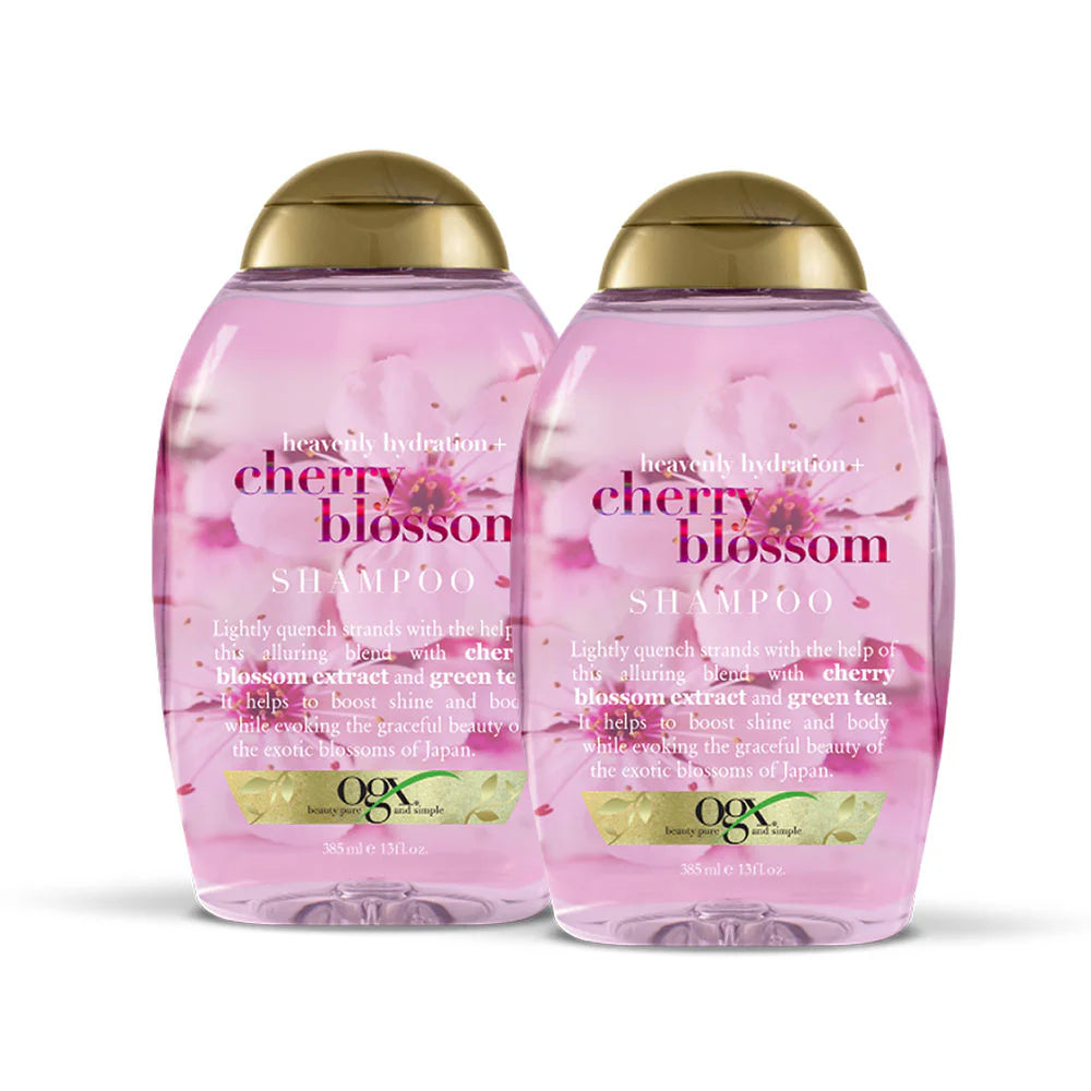 OGX Heavenly Hydrating Cherry Blossoms Shampoo 385ml x 2pcs
