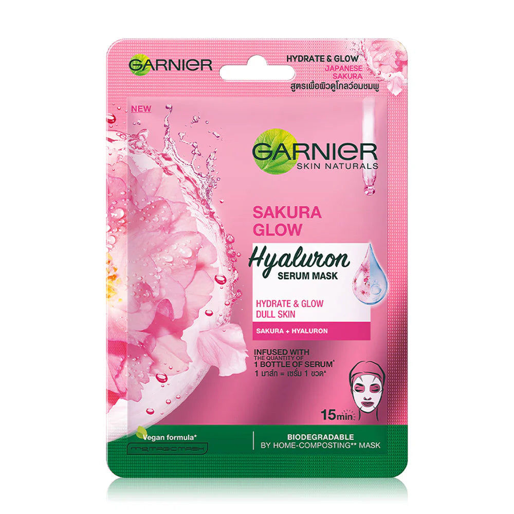 Garnier Skin Naturals Sakura Glow Hyaluron Serum Mask 28g