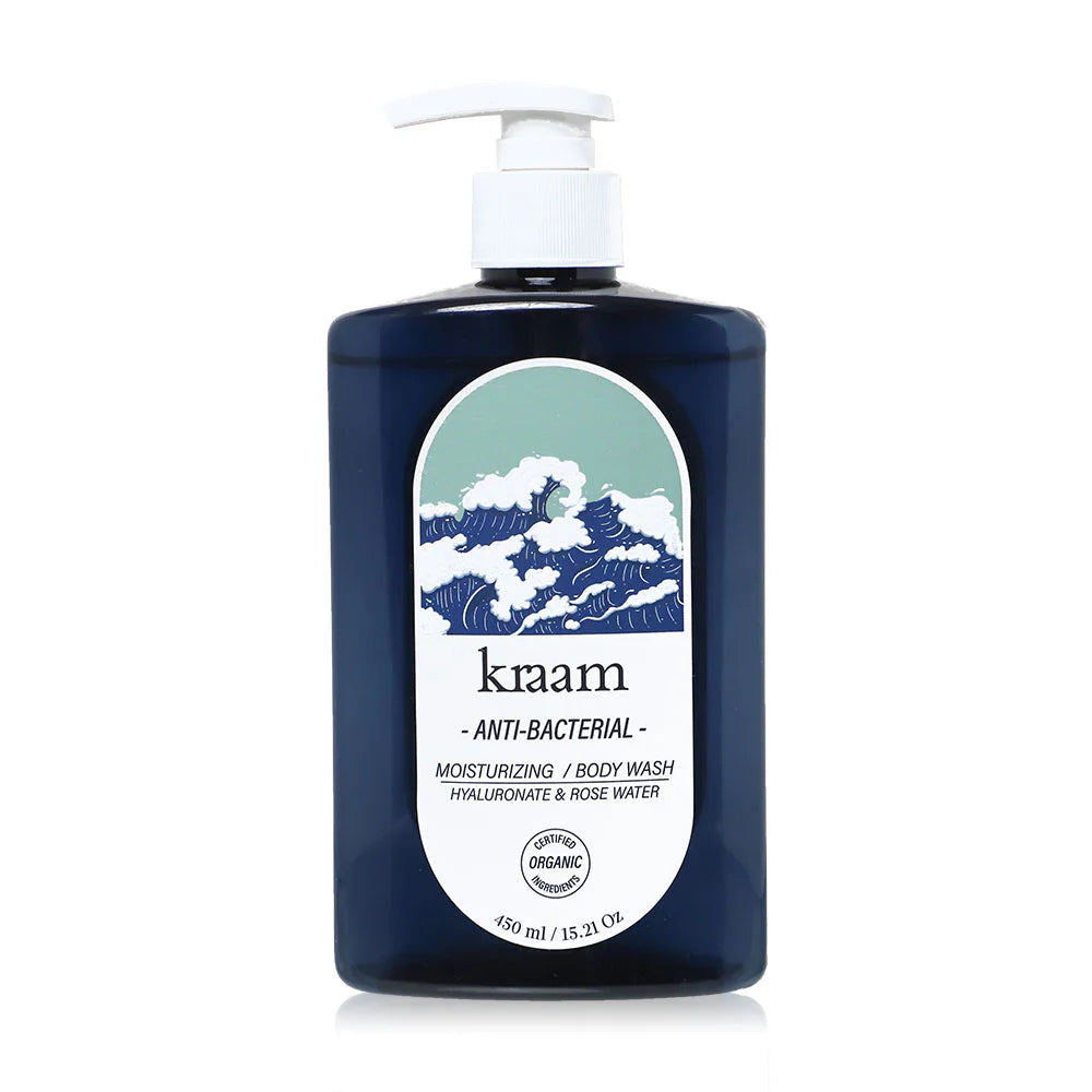 Kraam Anti-Bacterial Moisturizing Body Wash Hyaluronate & Rose Water 450ml