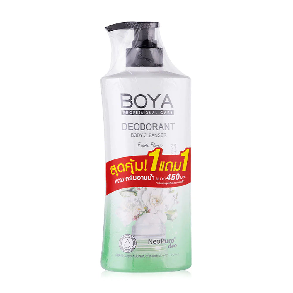 Boya All Deodorant Body Cleanser Fresh Flora Set 500ml+450ml
