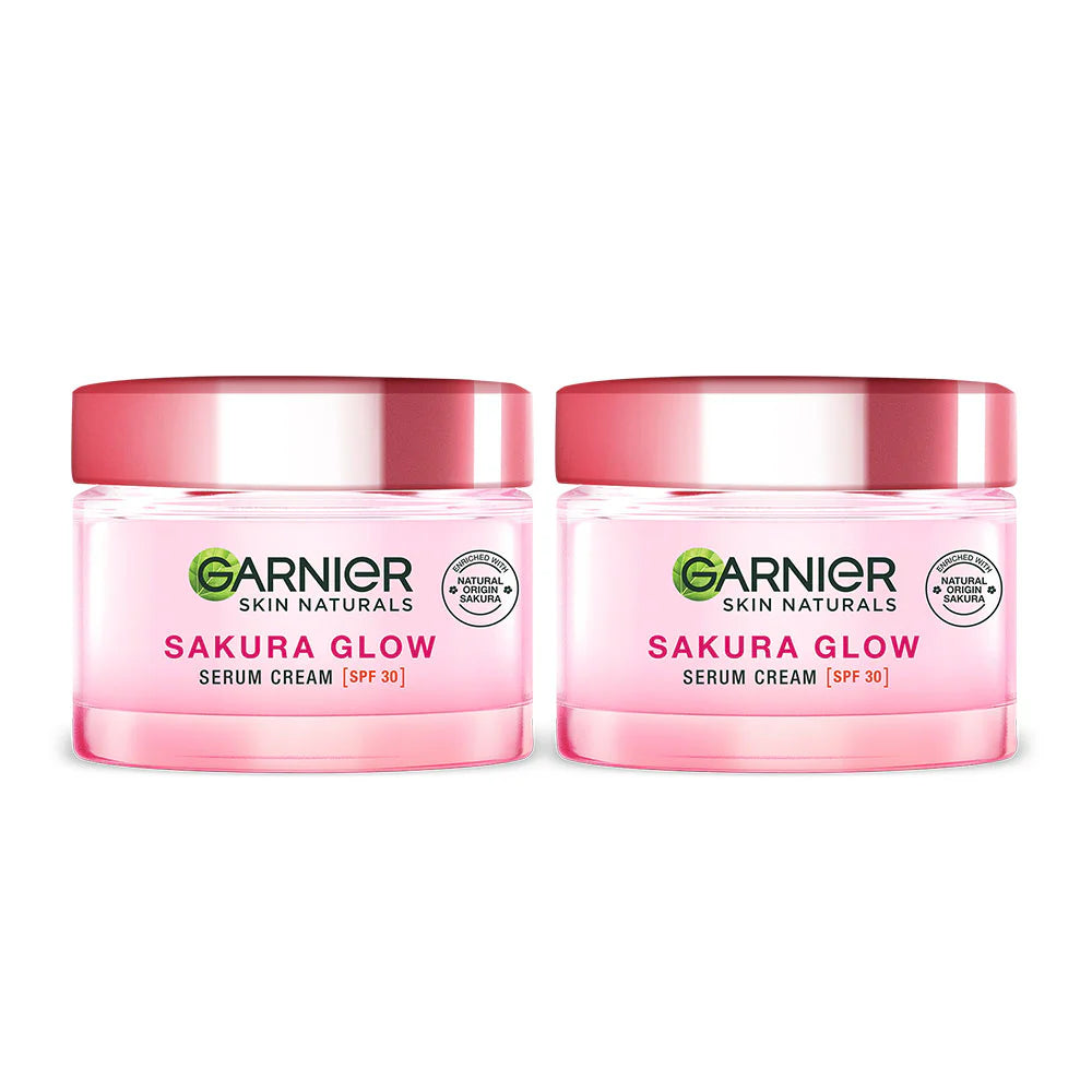 Garnier Sakura Glow Hyaluron Serum Cream SPF30 PA+++ 50ml x 2pcs