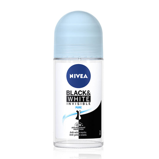 NIVEA Roll-On Deodorant - Invisible for Black & White, 50ml - Beauty Buddy