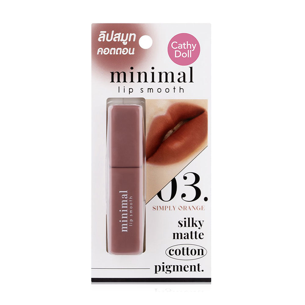 Cathy Doll Lipstick - Minimalist Smooth Matte #03 Simply Orange - Beauty Buddy