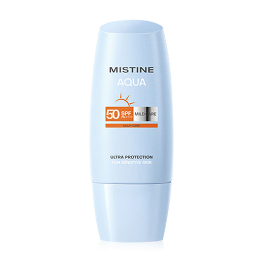 Mistine Sunscreen Cream - Aqua Base SPF50 PA++++ for Sensitive Skin - Beauty Buddy