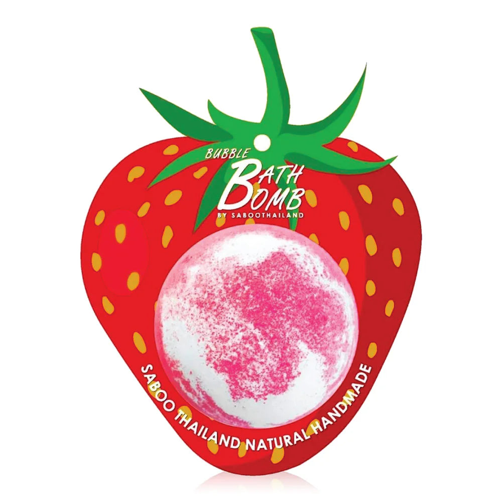 Saboo Thailand Bubble Bath Bomb Fruit Strawberry 150g