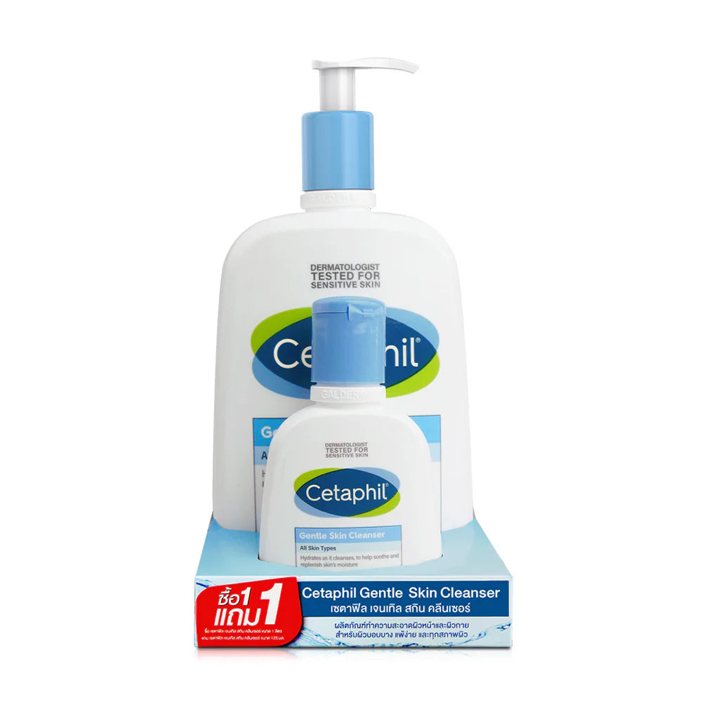 Cetaphil Gentle Skin Cleanser 1000ml Free! Cleanser 125ml