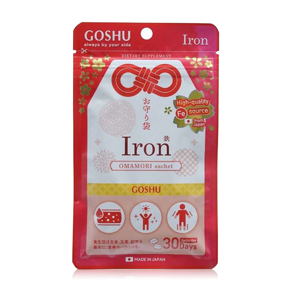 Goshu Omamori Iron Dietary Supplement Product 60 Tablets