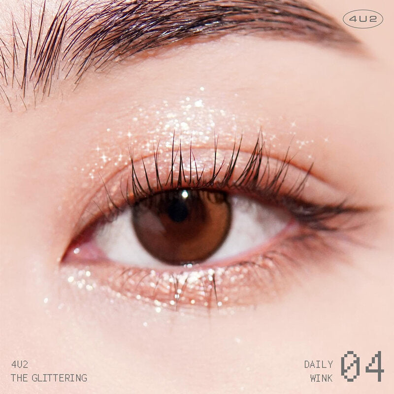 4U2 Liquid Glitter - Daily Wink #04 with Pearl and Colorful Glitter - Beauty Buddy